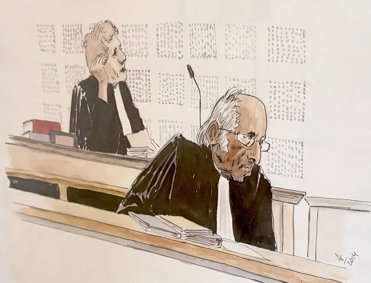 Tableau de Lucien Felli lors de son travail d'avocat