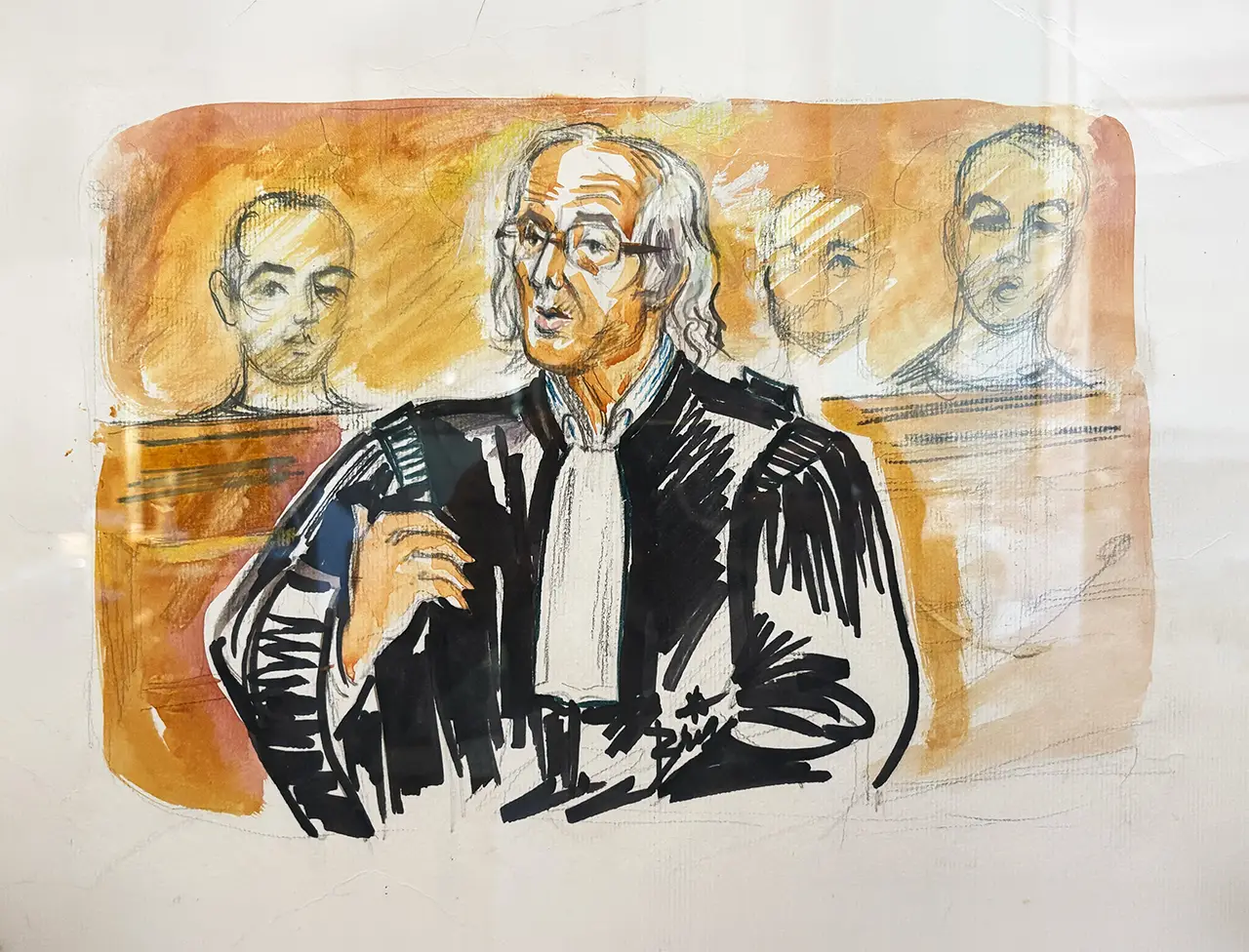 Tableau de Lucien Felli lors de son travail d'avocat